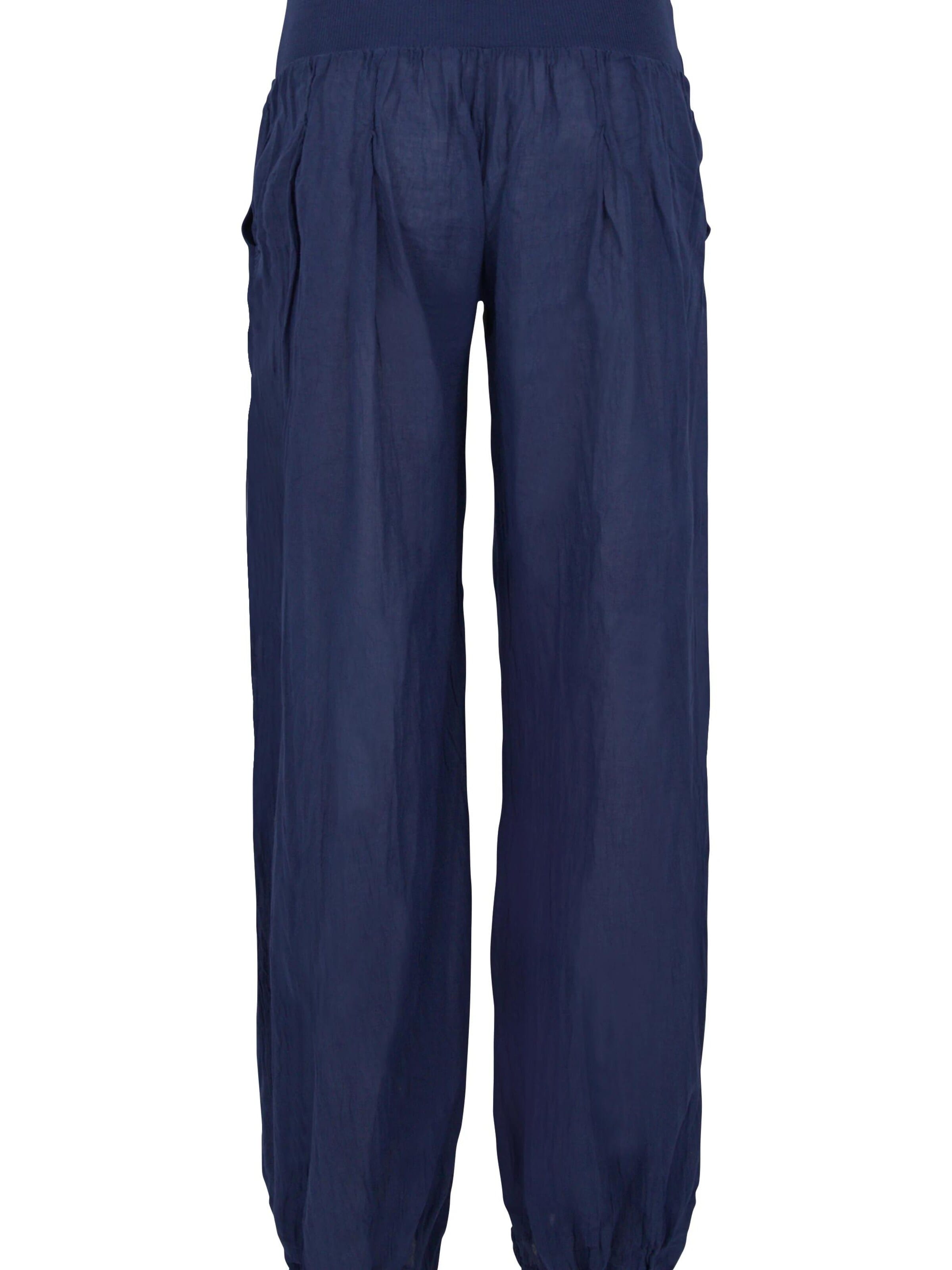 malito more than fashion Harem Pants in Blue: front