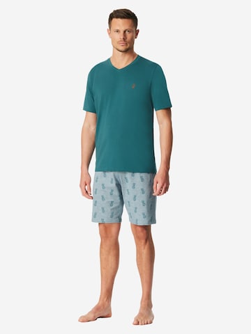 SCHIESSER Pyjama kort in Groen: voorkant