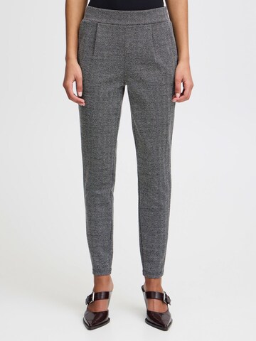 Regular Pantalon chino 'Kate' ICHI en gris : devant