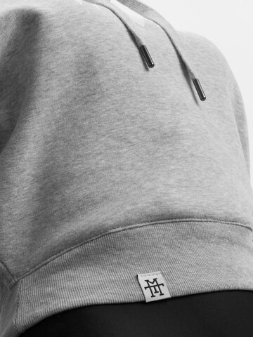 Manufaktur13 Sweatshirt 'Crop Hoodie' in Grau