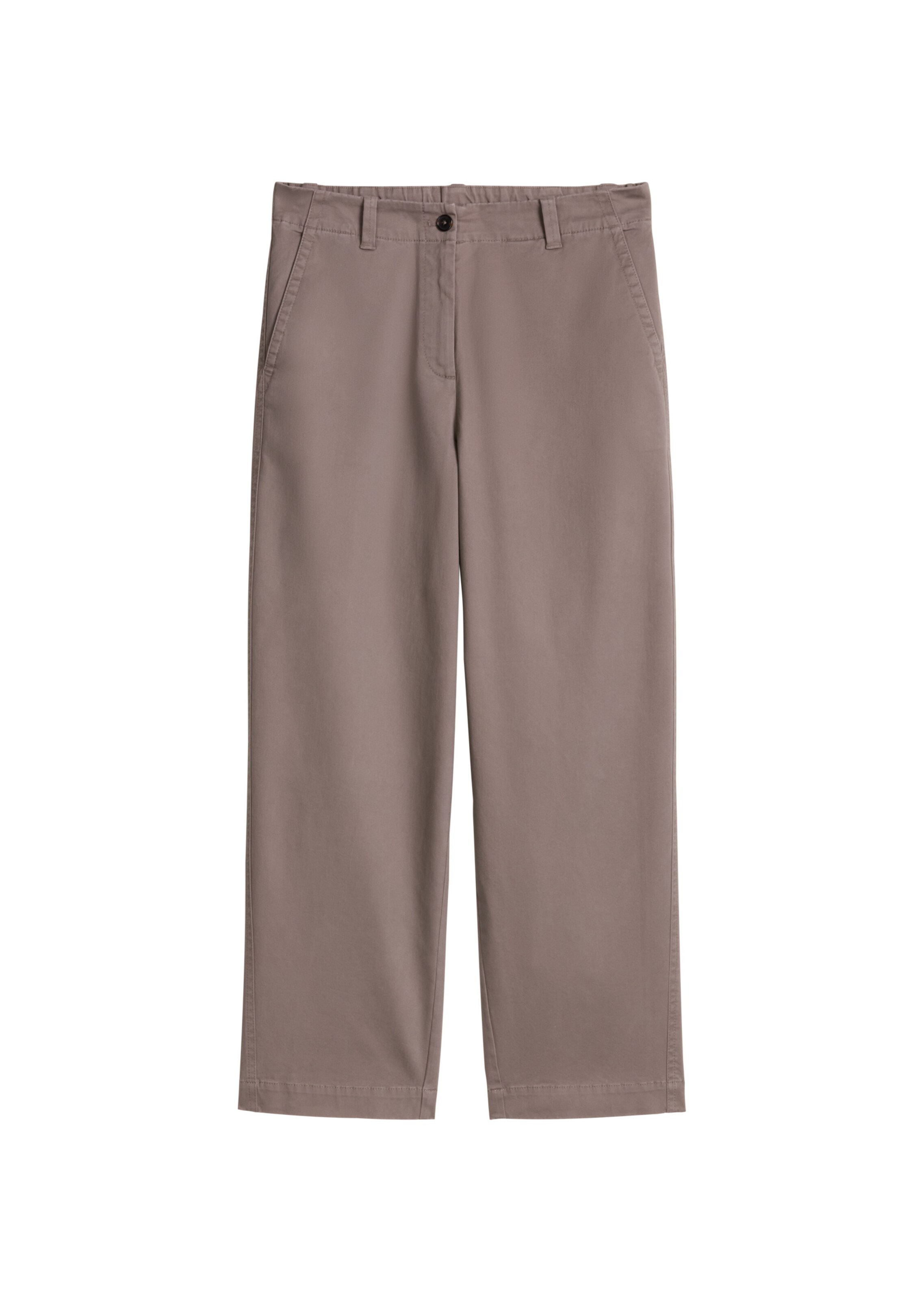 Loosefit Pantalon 'Barrel' Marc O'Polo en marron : devant