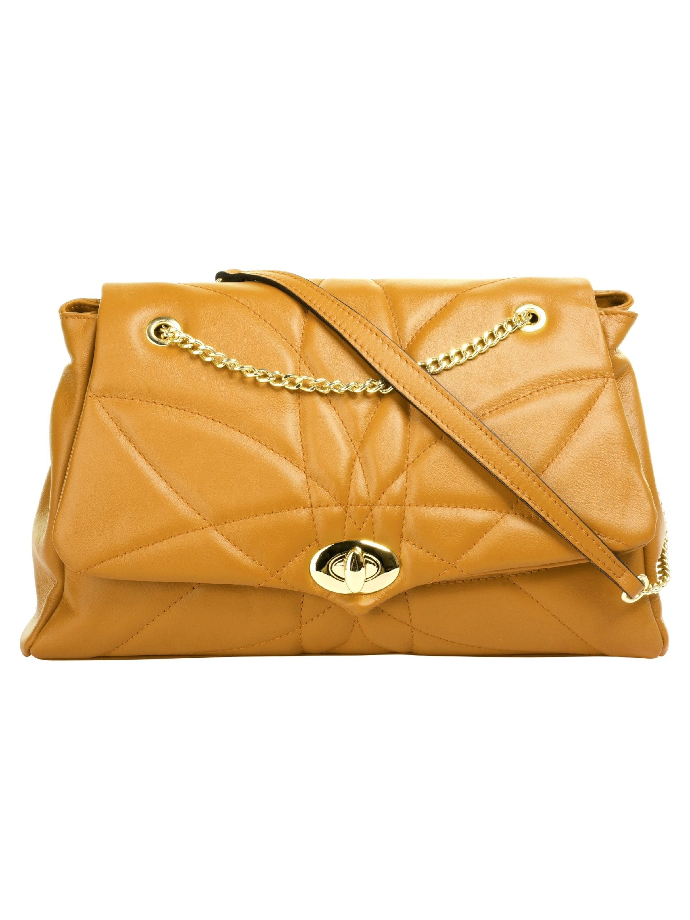 Cluty Crossbody Bag in Yellow: front