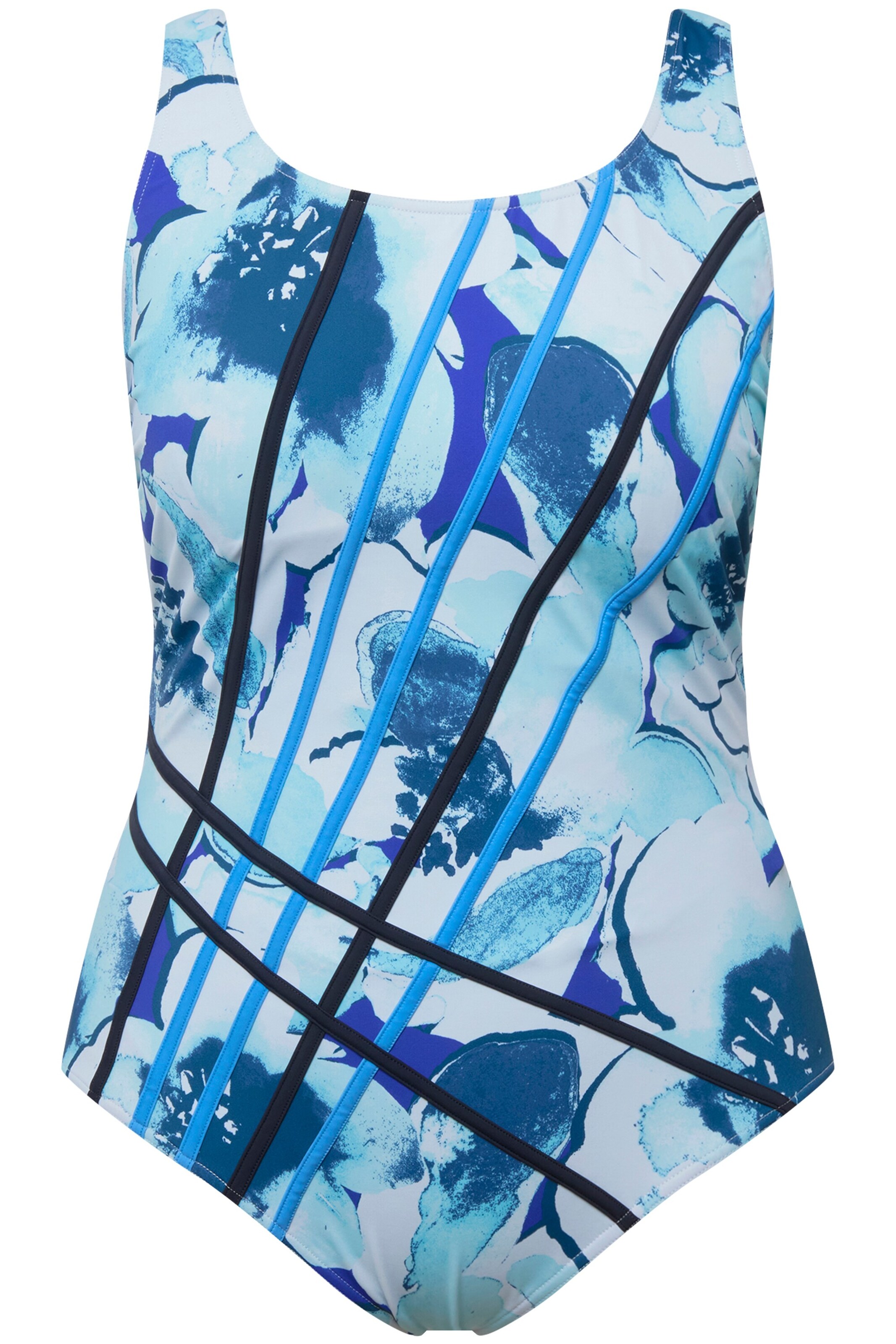 Ulla Popken Badeanzug in Blau: Vorderseite