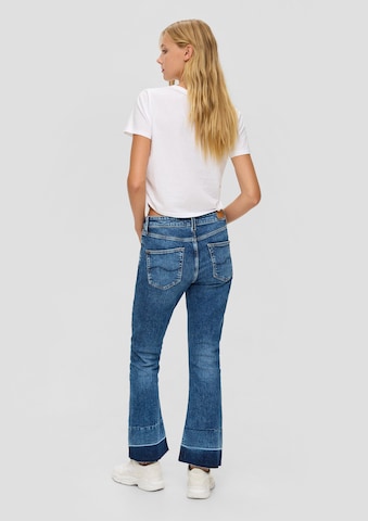 QS Flared Jeans 'Reena' in Blau
