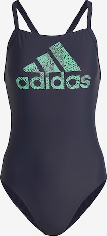 ADIDAS SPORTSWEAR Αθλητικό ολόσωμο μαγιό 'Big Logo' σε μπλε: μπροστά