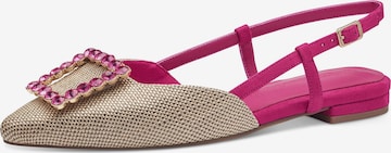 Tamaris Strap ballerina in Pink: front
