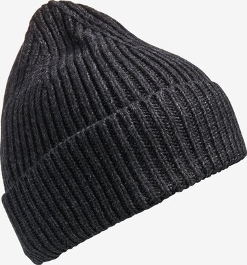 CAMEL ACTIVE Strickbeanie aus Baumwollmix in Schwarz: predná strana