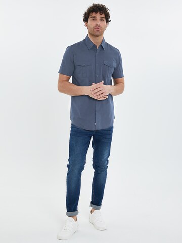 Threadbare - Ajuste regular Camisa 'Furore' en azul