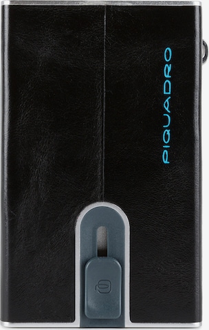 Piquadro Wallet 'Blue Square' in Black: front