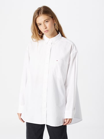 Tommy Jeans Blouse in Wit: voorkant