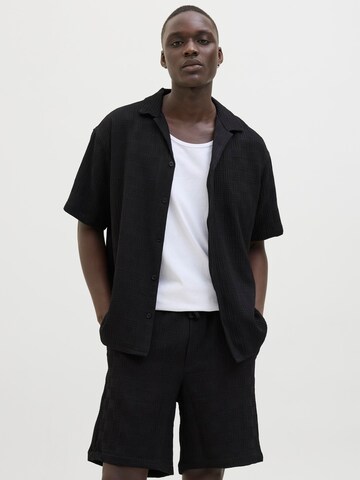JACK & JONES Comfort fit Koszula 'JJEMatteo' w kolorze czarny: przód
