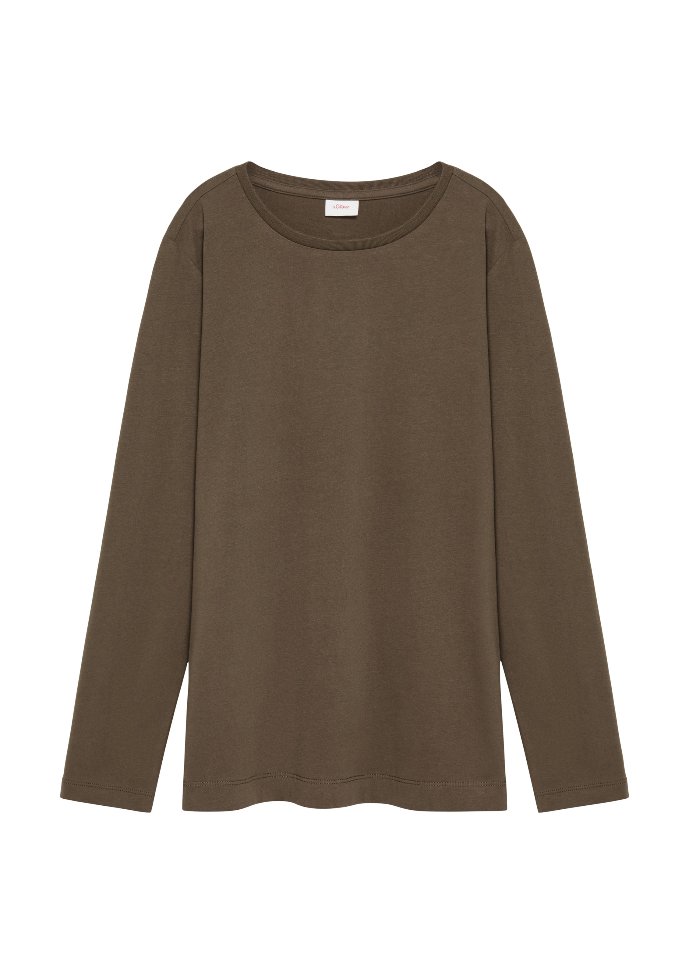 s.Oliver Shirt in Bruin: voorkant