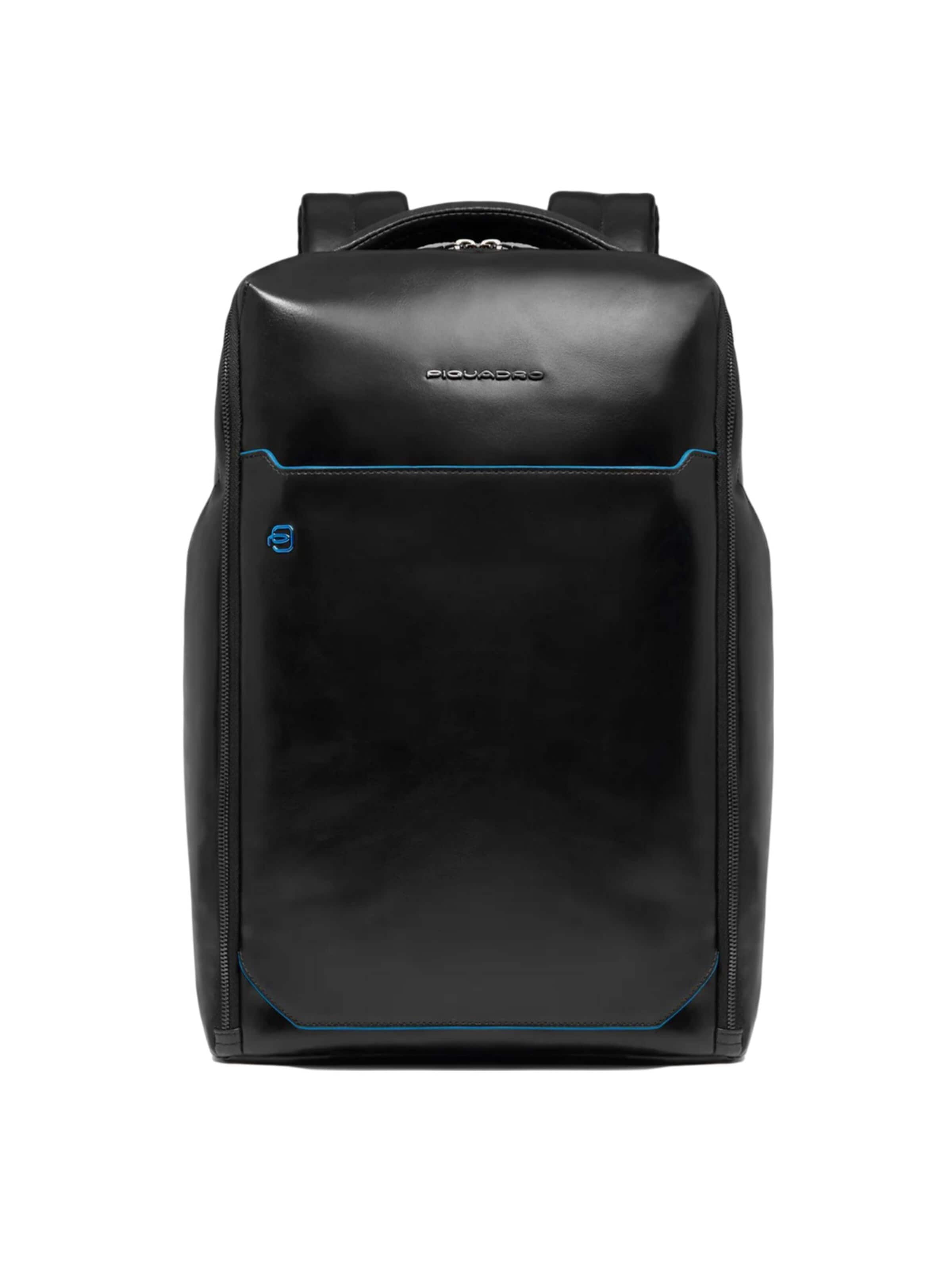 Zaino di Piquadro in nero: frontale