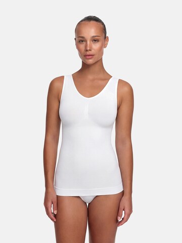 cfab (formerly creamy fabrics) Shapingtop 'Figurformendes Shapewear Tanktop' in Wit: voorkant