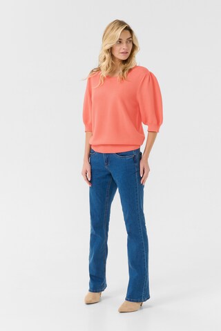 Cream Sweater 'Sillar' in Orange