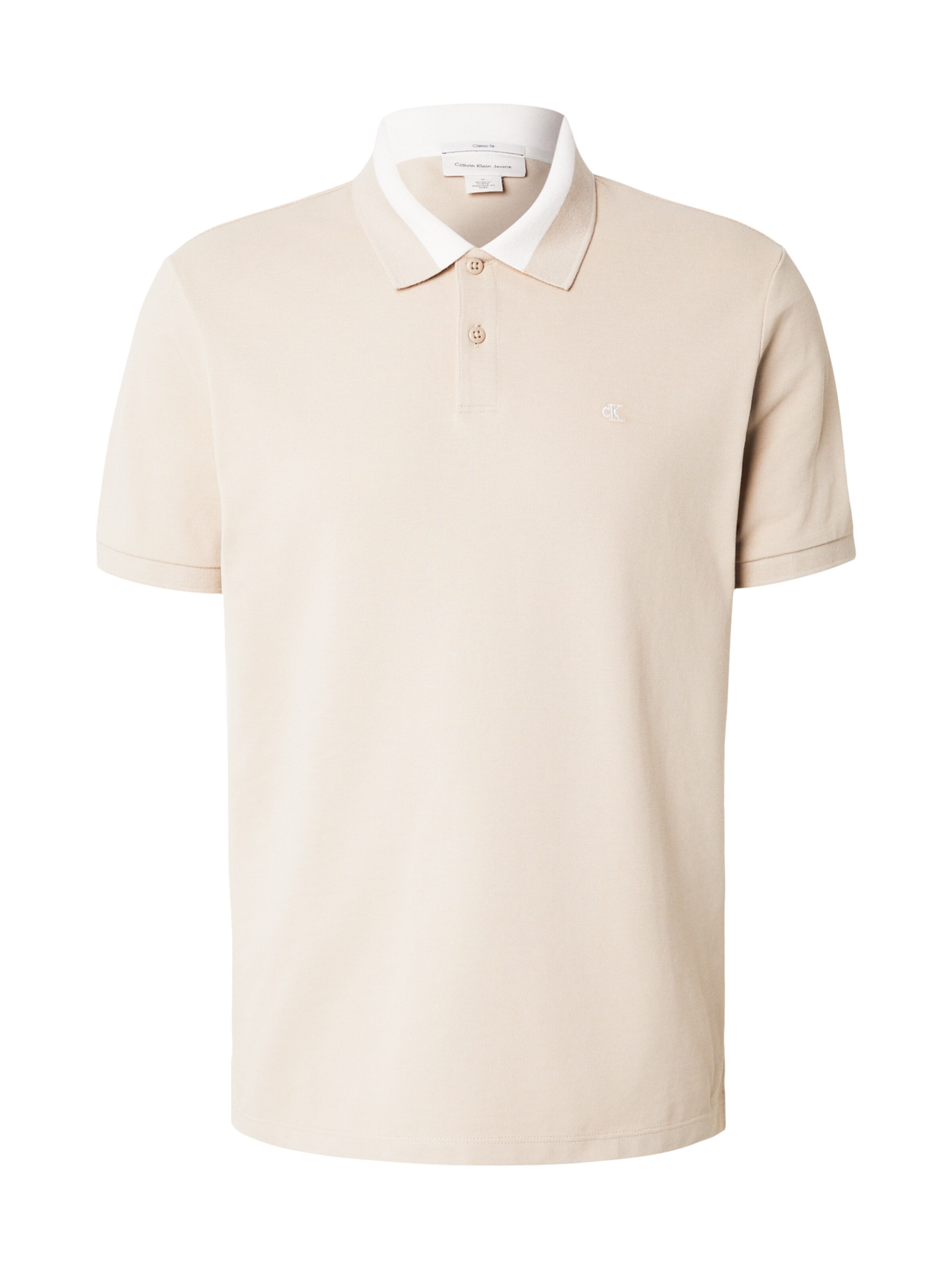 T-Shirt Calvin Klein Jeans en beige : devant