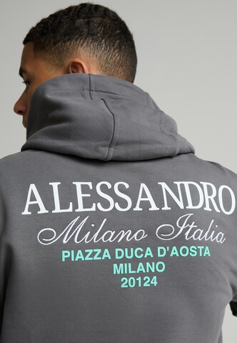 Alessandro Zavetti - Sweatshirt 'Montanelli' em cinzento