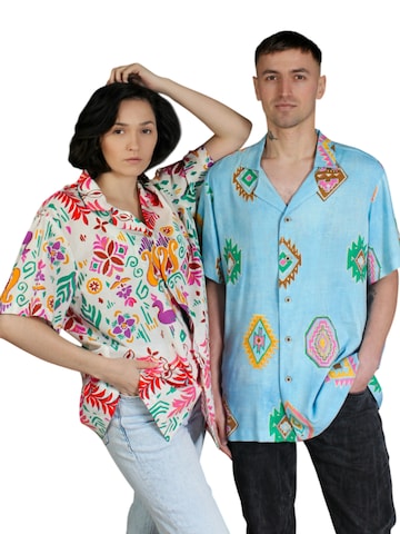 inna Shirt 'Aztec' in Blau