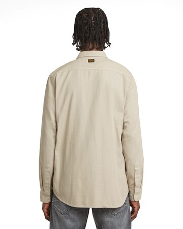 G-STAR Slim Fit Hemd 'Marine' in Beige