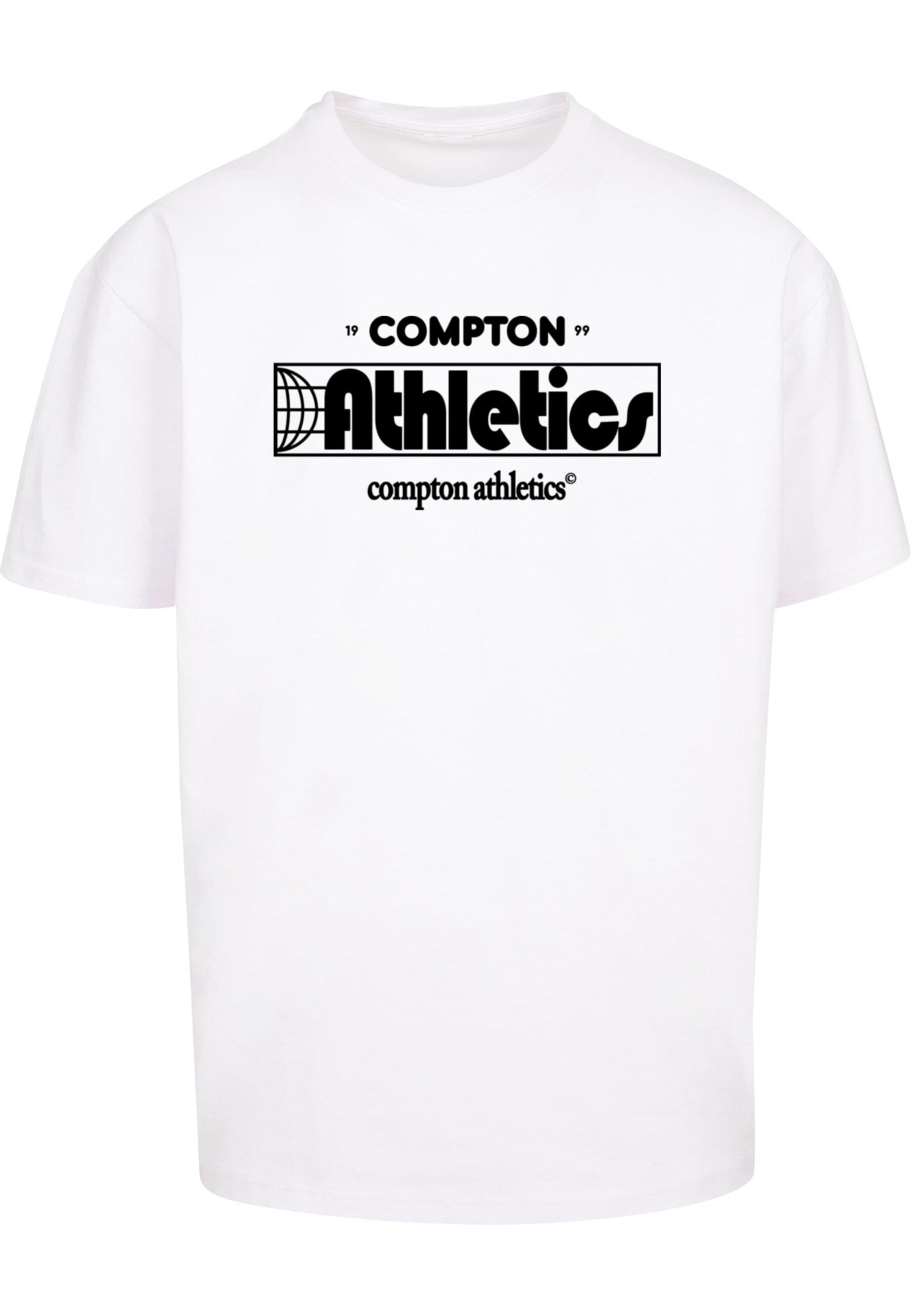 Maglietta 'Compton Athletic Club' di MT Upscale in bianco: frontale