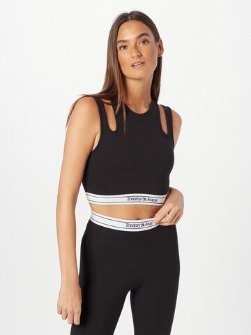 Tommy Jeans Top in Black: front