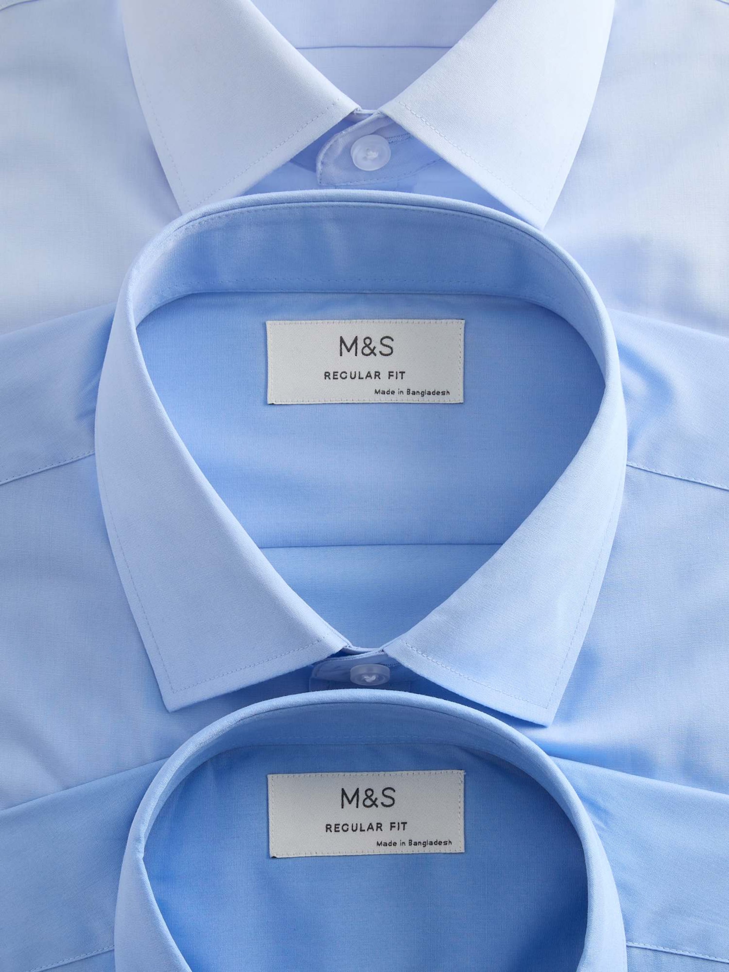 Marks & Spencer Regular fit Overhemd in Blauw