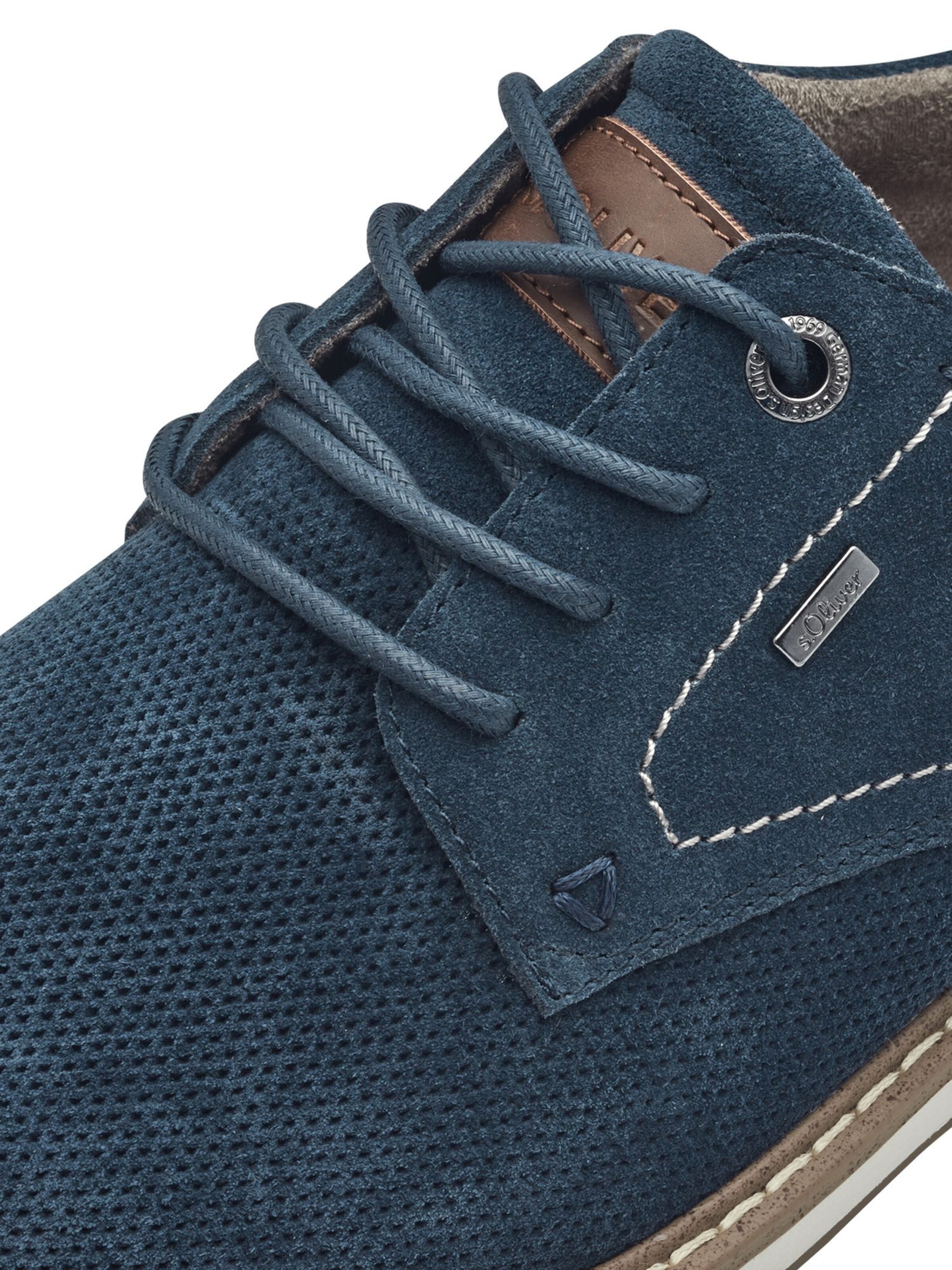 s.Oliver - Sapato com atacadores em azul