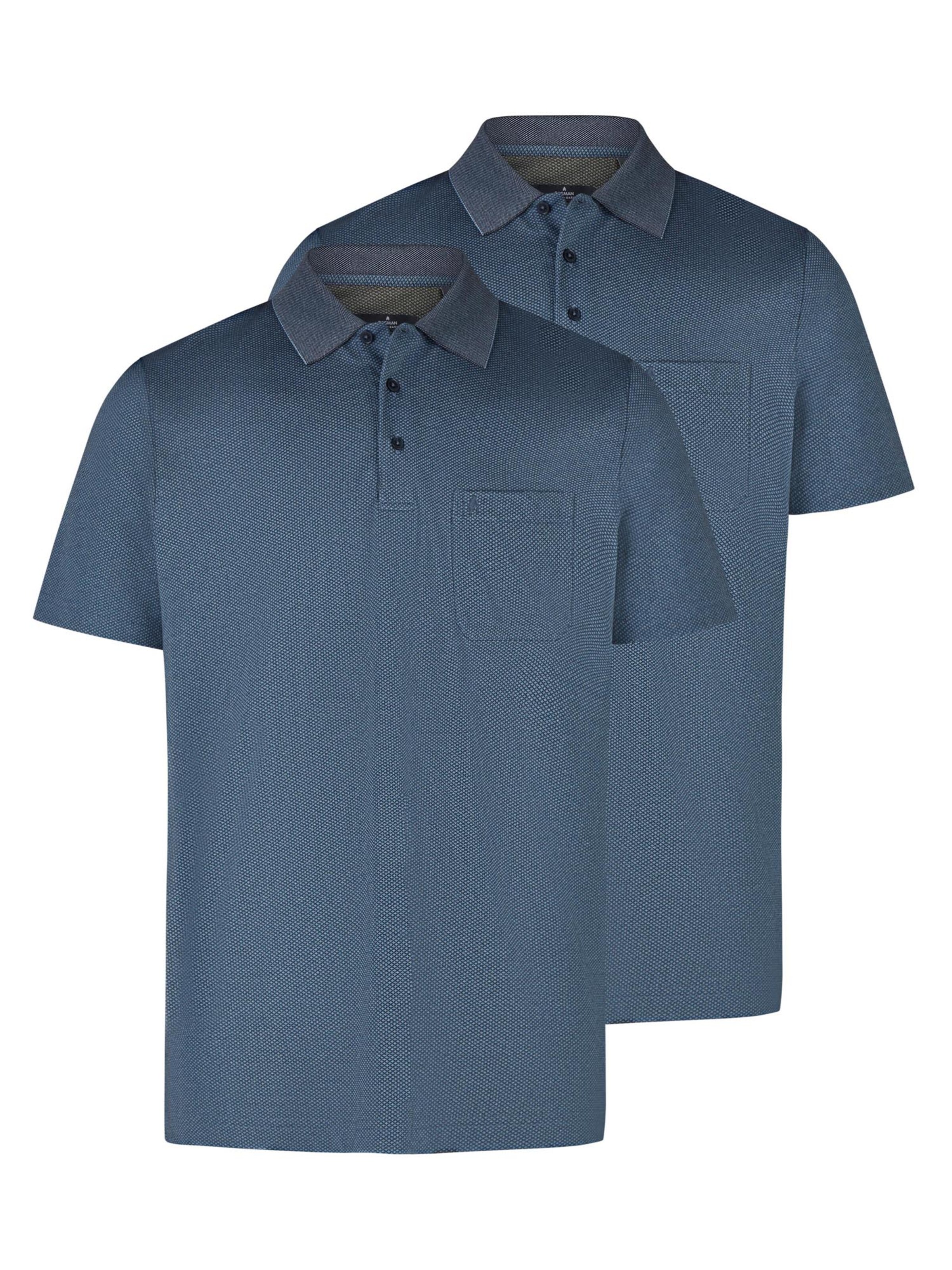 Ragman Shirt 'Basic' in Blue: front