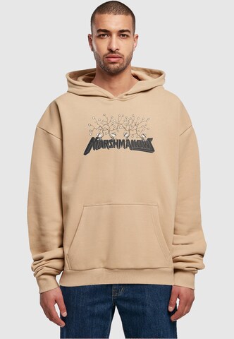 Merchcode Sweatshirt 'Peanuts - Marshmallows' in Beige: predná strana