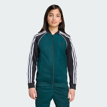 ADIDAS ORIGINALS Sweatjacke 'Adicolor' in Grün: Vorderseite