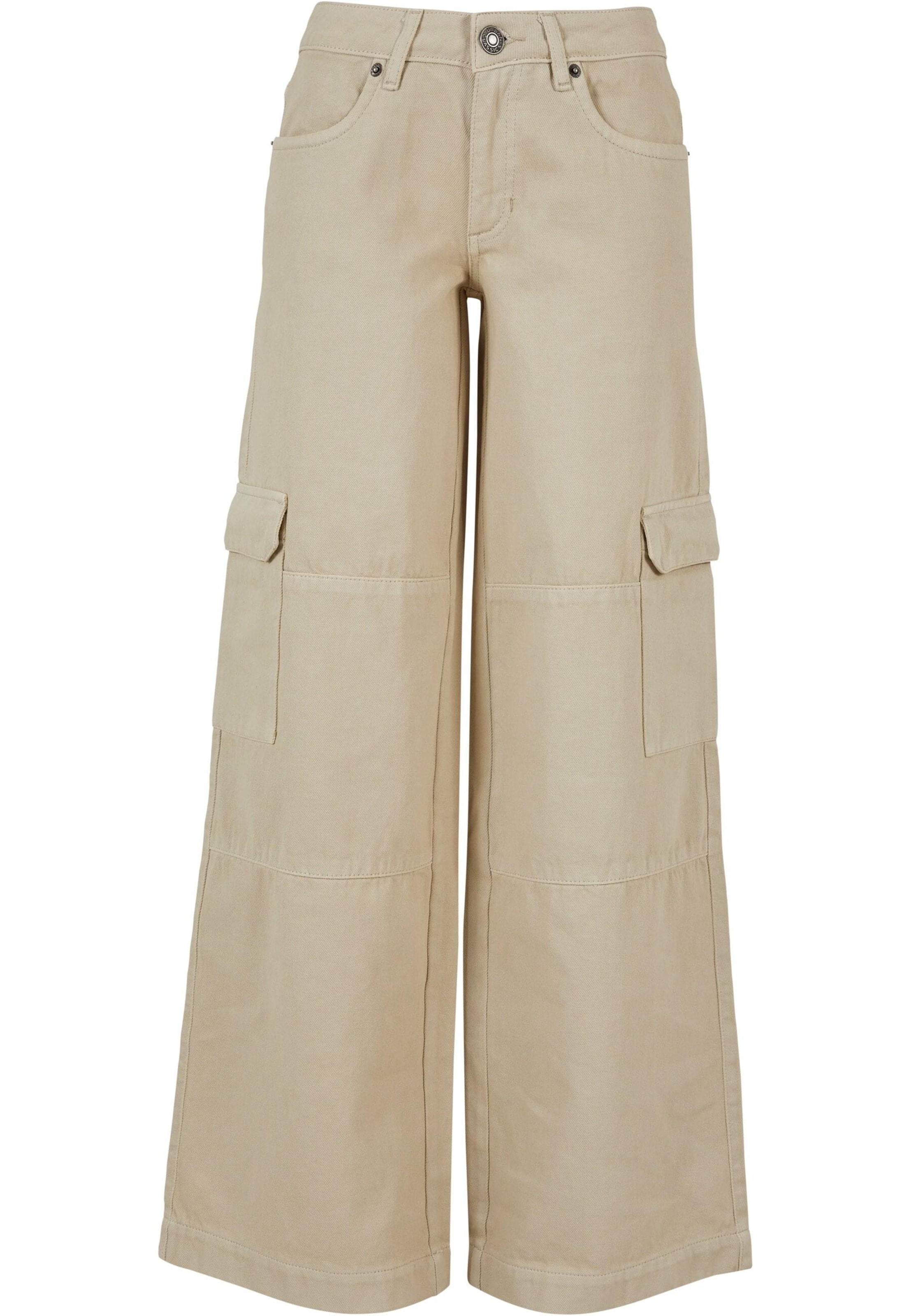 Urban Classics Свободный крой Джинсы-карго в Бежевый: спереди