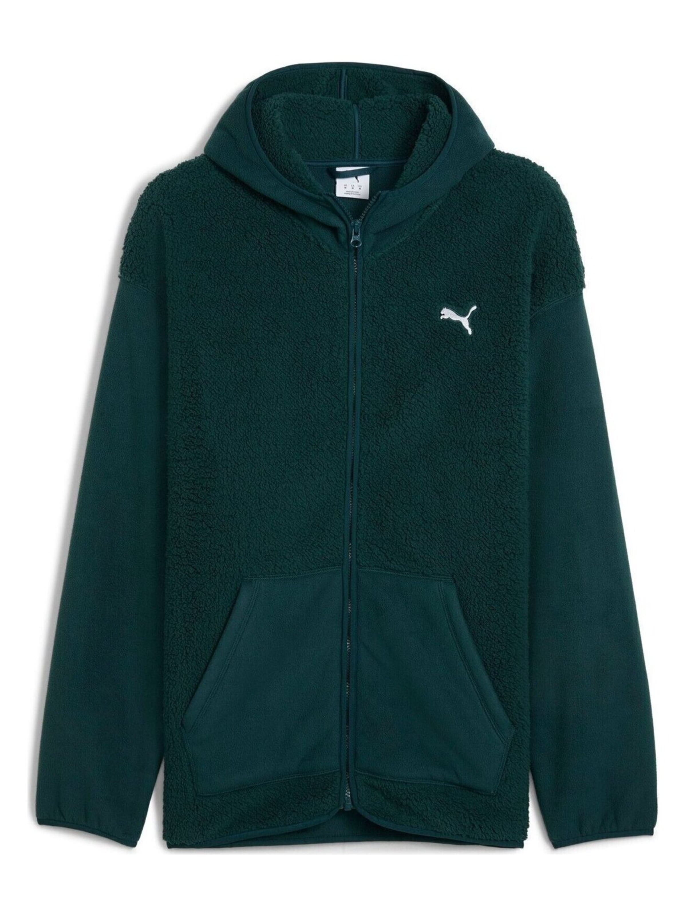 PUMA Sweatjacke 'Ess Elevated Relaxed'‌‌‌‌‌‌‌‌‌ in M in grün, Produktansicht
