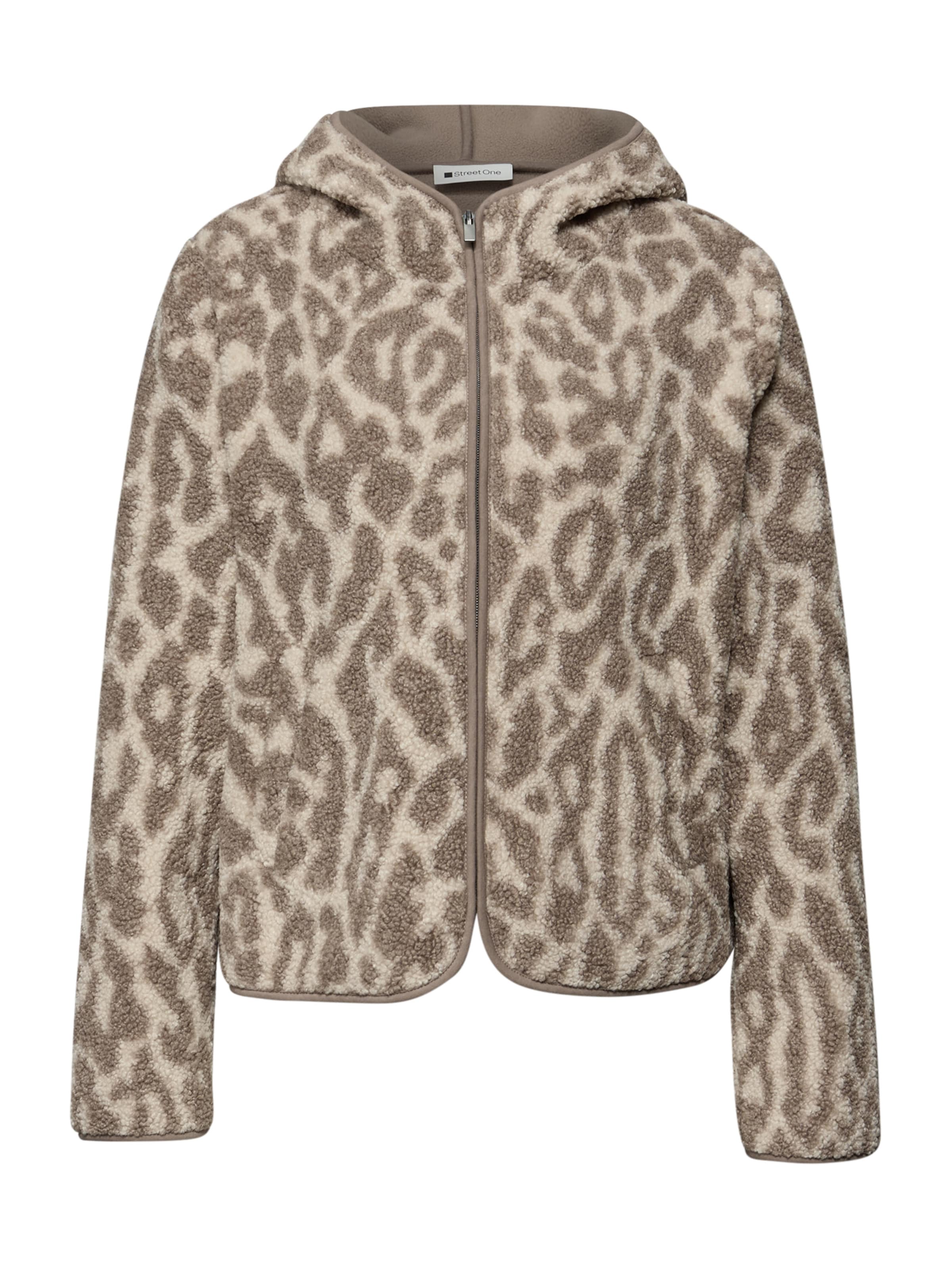 STREET ONE Fleecejacke in Braun: Vorderseite