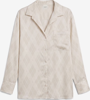 Chemise de nuit Calvin Klein en beige : devant