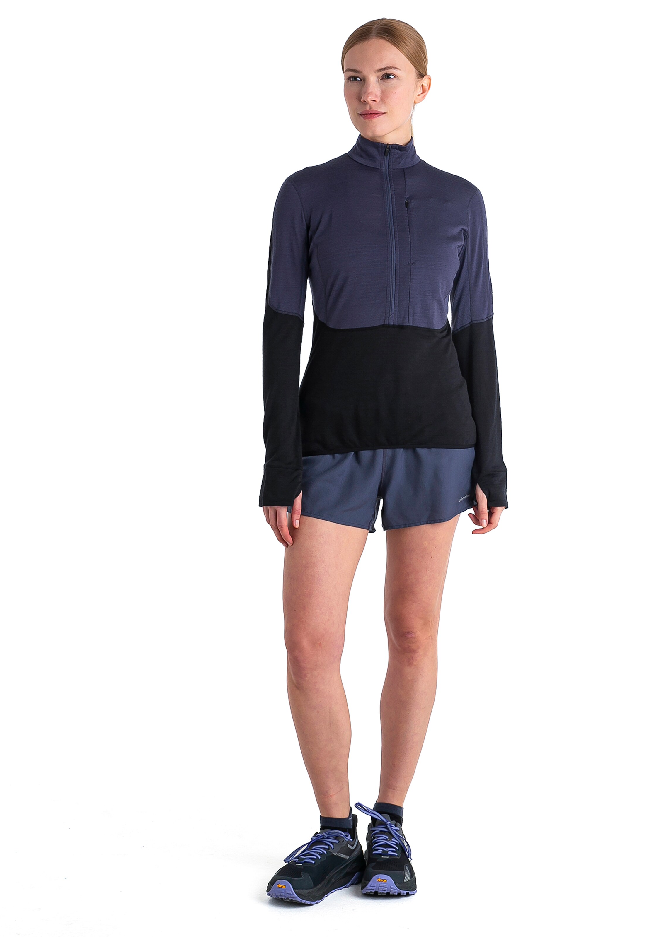 ICEBREAKERSportska sweater majica 'Realfleece Descender' - siva boja