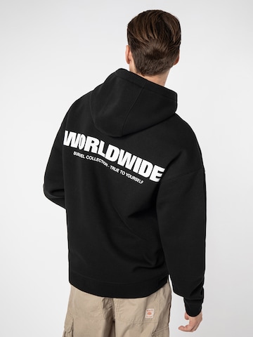 Sublevel Sweatshirt 'Worldwide' in Zwart: voorkant