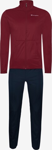 Champion Authentic Athletic Apparel Tracksuit in Red: front