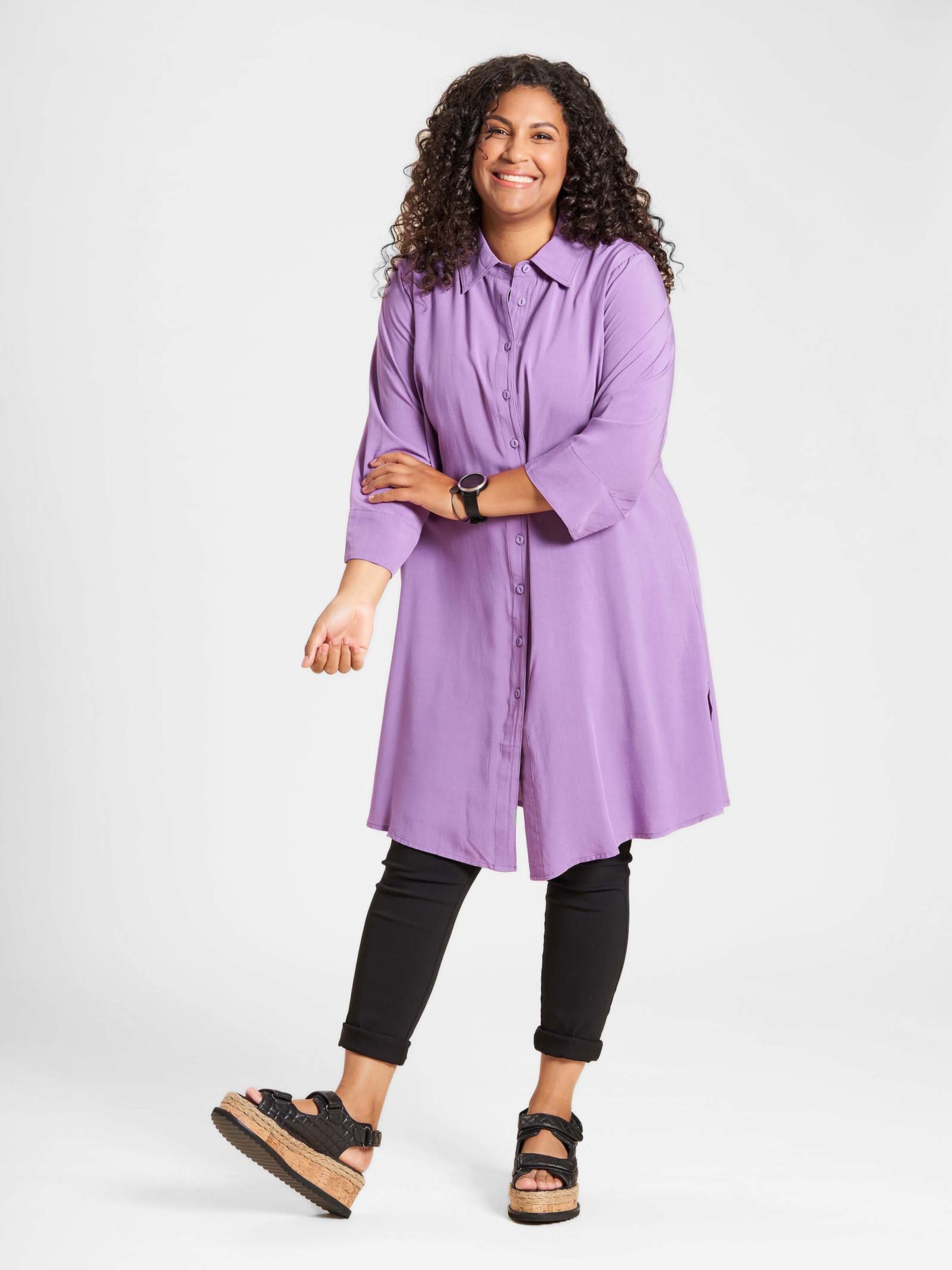 Frauen Große Größen STUDIO Bluse 'Emilie' in Lila - HH52043 Frauen Große Größen STUDIO Bluse 'Emilie' in Lila - HH52043