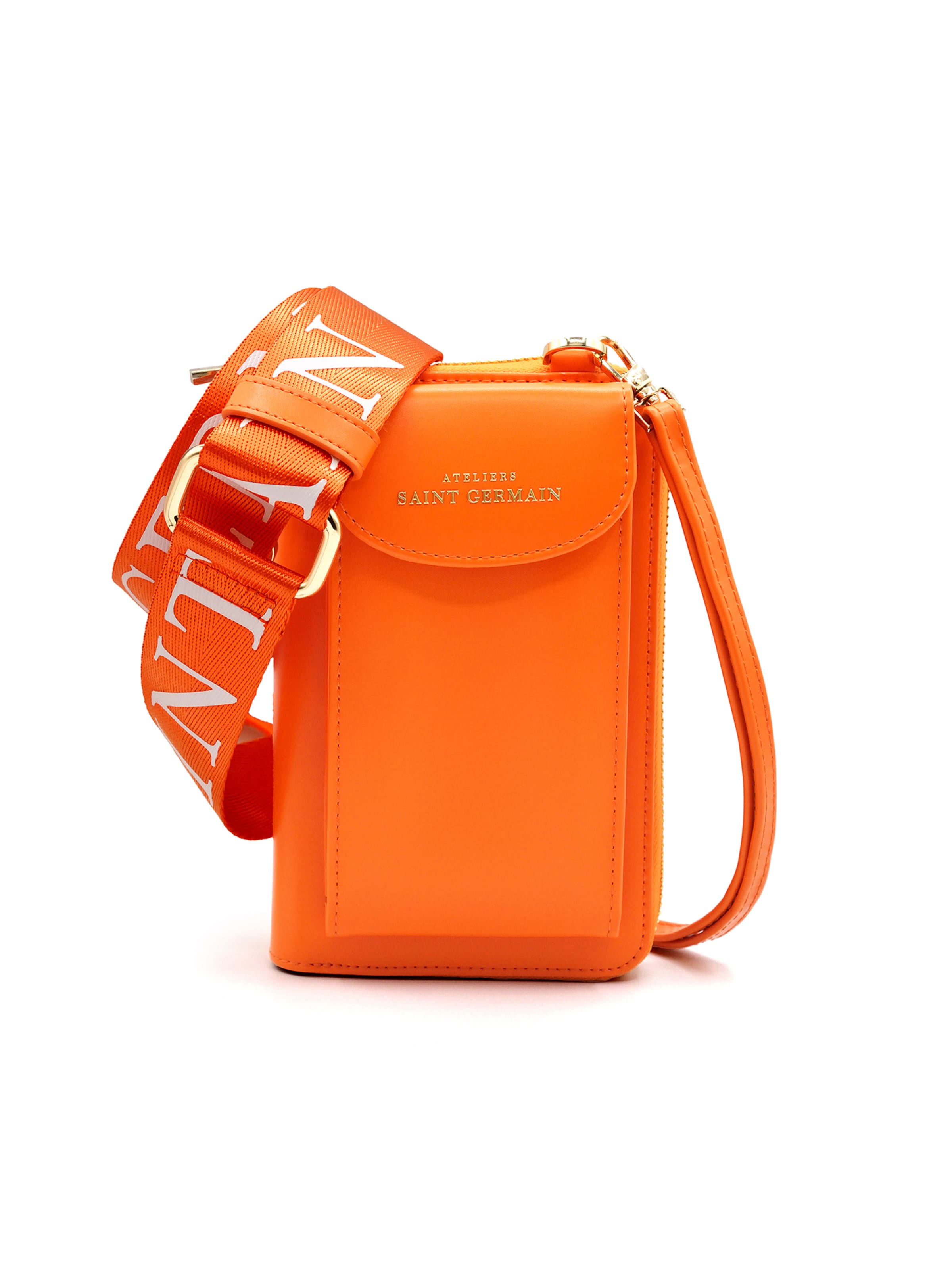 Ateliers Saint Germain Axelremsväska 'LONDON' i orange: framsida