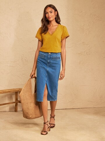 love & roses Shirt in Yellow