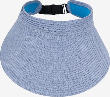 styleBREAKER Cap 'Papierstroh Visor Cap Einfarbig' in Blue: front