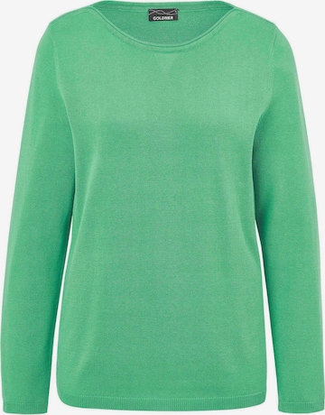 Goldner Pullover in Grün: Vorderseite