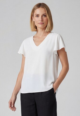 HALEE - Blusa 'Spring Summer' em branco: frente