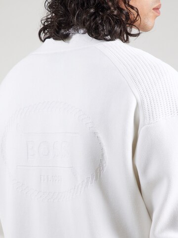 BOSS Gebreid vest 'Heritage' in Wit