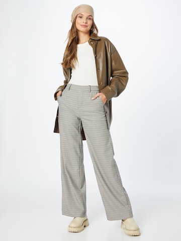 OBJECT Wide leg Pleat-front trousers 'LISA' in Beige