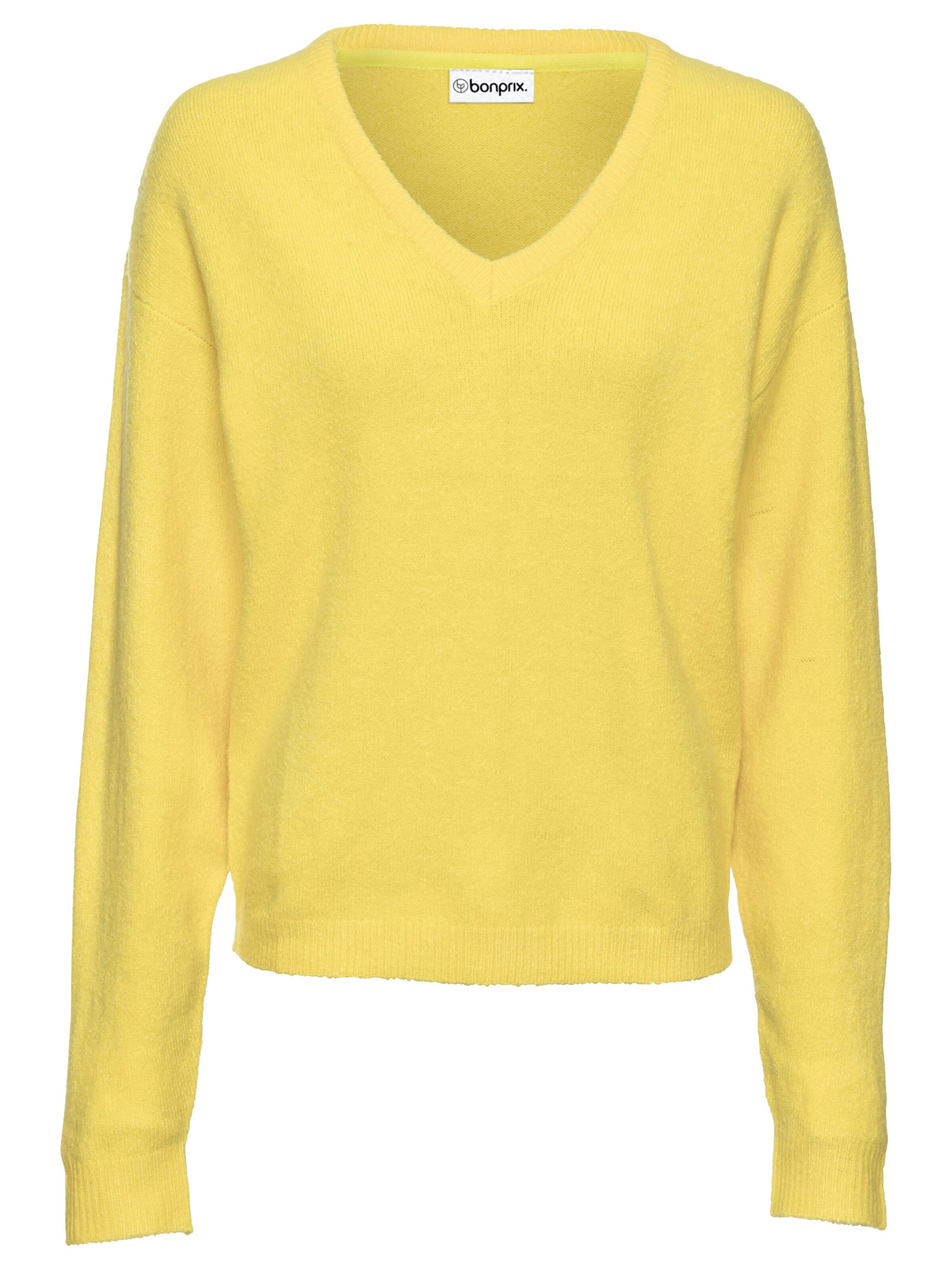Pull-over oversize bonprix en jaune : devant