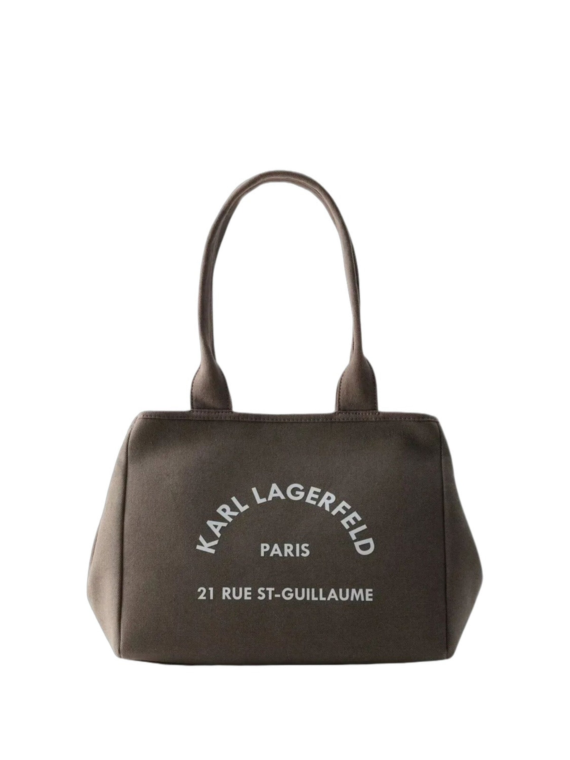 Karl Lagerfeld Nakupovalna torba 'Karl Lagerfeld Cabas Convertible Coton Taupe' | rjava barva: sprednja stran