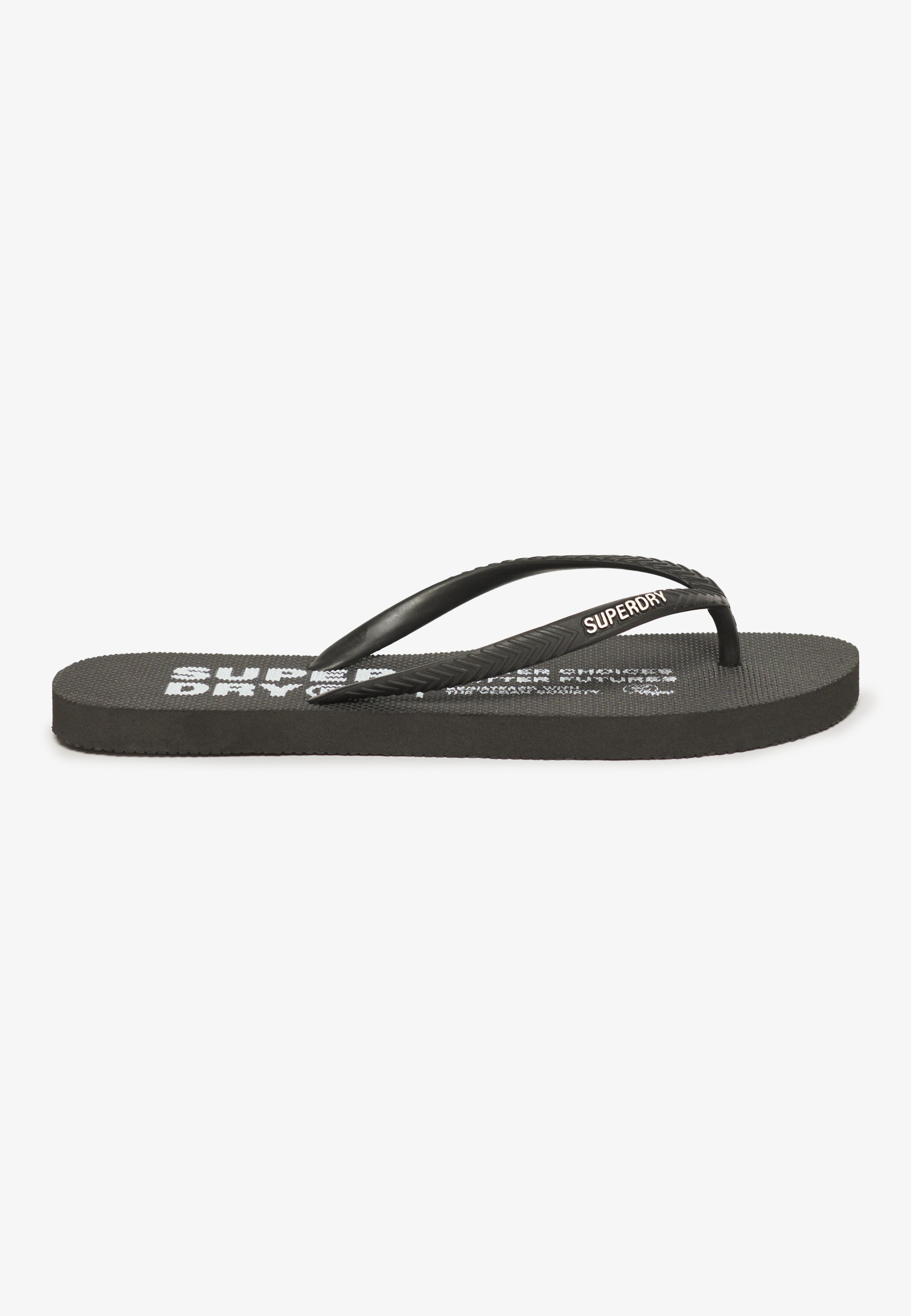 Superdry T-Bar Sandals in Black