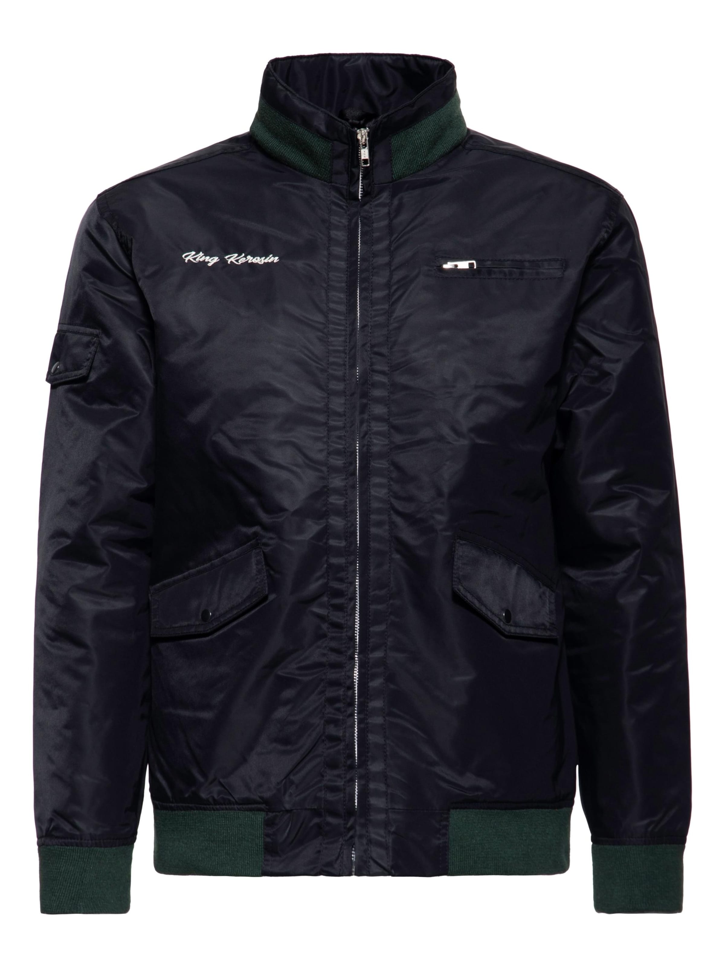 King Kerosin Between-Season Jacket 'Kustom Kulture' in Black: front