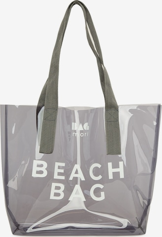 BagMori Beach Bag in Grey: front